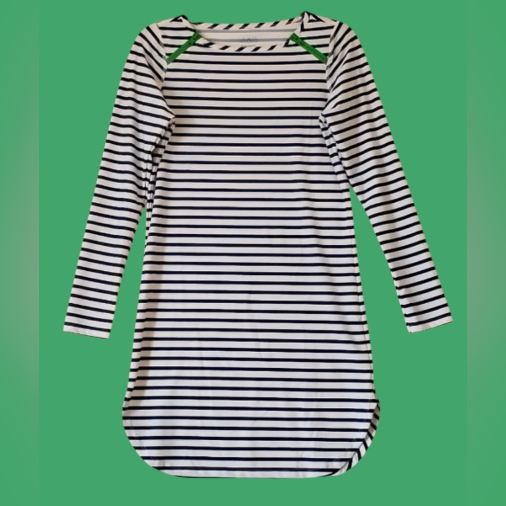 🏝️CABANA LIFE! ULTRA STRETCH NAVY & WHITE NAUTICAL STRIPED DRESS/COVER UP!